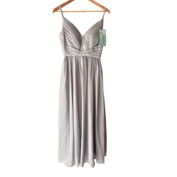 NWT Bliss Extra Bridesmaid Dress Light Gray Formal Wedding S Gown - Picture 12 of 12
